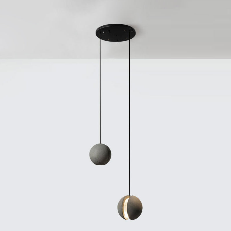 Modern Simplicity Round Ceiling Chandelier Cement Hanging Light for Living Room