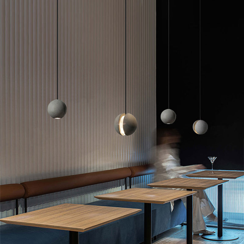 Modern Simplicity Round Ceiling Chandelier Cement Hanging Light for Living Room