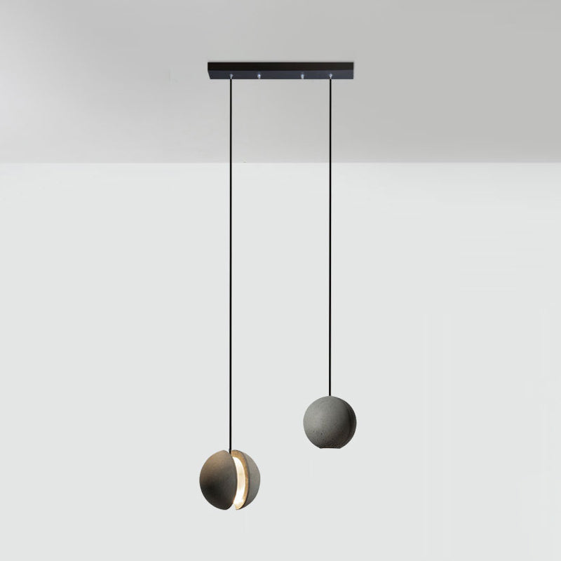 Modern Simplicity Round Ceiling Chandelier Cement Hanging Light for Living Room