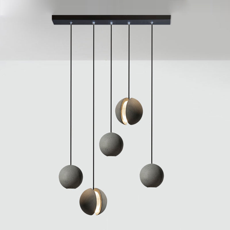 Modern Simplicity Round Ceiling Chandelier Cement Hanging Light for Living Room