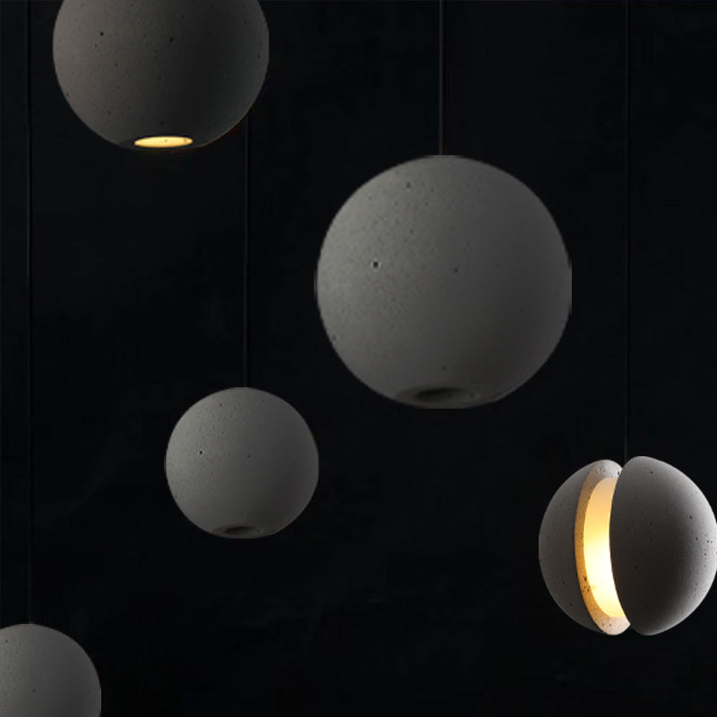 Modern Simplicity Round Ceiling Chandelier Cement Hanging Light for Living Room