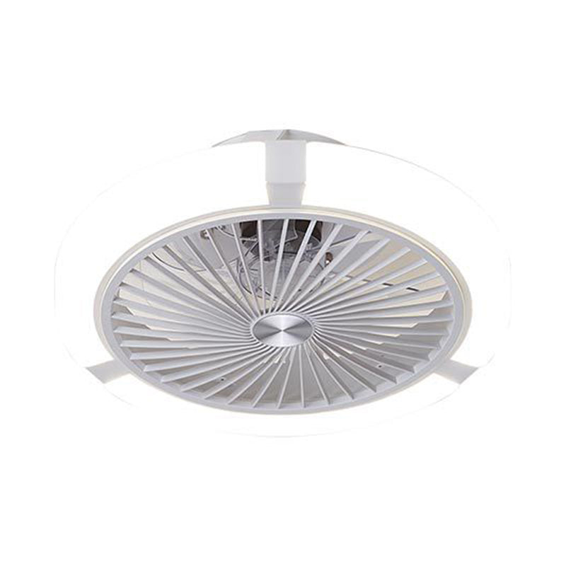 Nordic Round Lüfterleuchte Acrylschlafzimmer LED Semi Flush Deckenleuchte mit Fernbedienung
