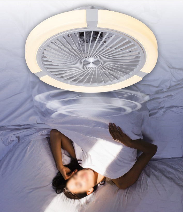 Nordic Round Lüfterleuchte Acrylschlafzimmer LED Semi Flush Deckenleuchte mit Fernbedienung