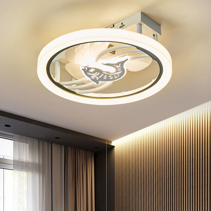 Acrylkreis LED Deckenventilator Leuchttie