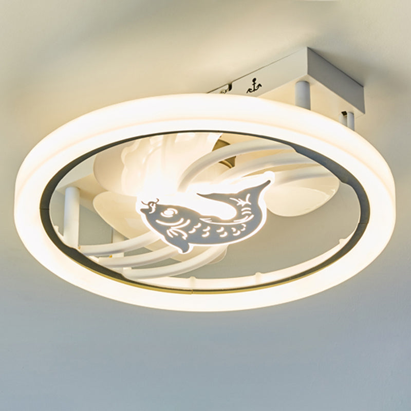 Acrylkreis LED Deckenventilator Leuchttie