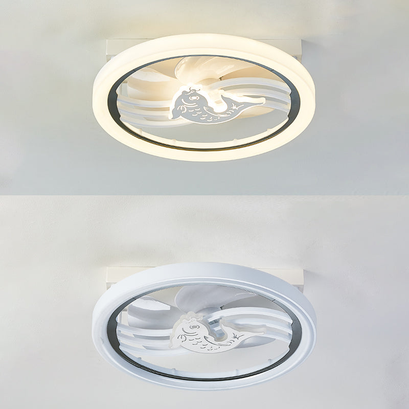 Acrylkreis LED Deckenventilator Leuchttie