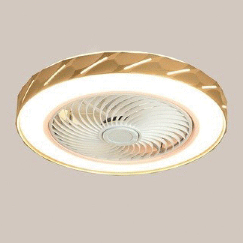 Minimalismus trommelförmige Flush Mount Deckenventilator Metal
