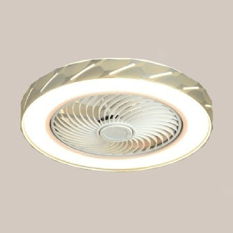Minimalismus trommelförmige Flush Mount Deckenventilator Metal