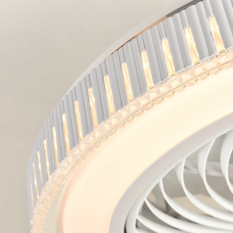 Minimalismus trommelförmige Flush Mount Deckenventilator Metal