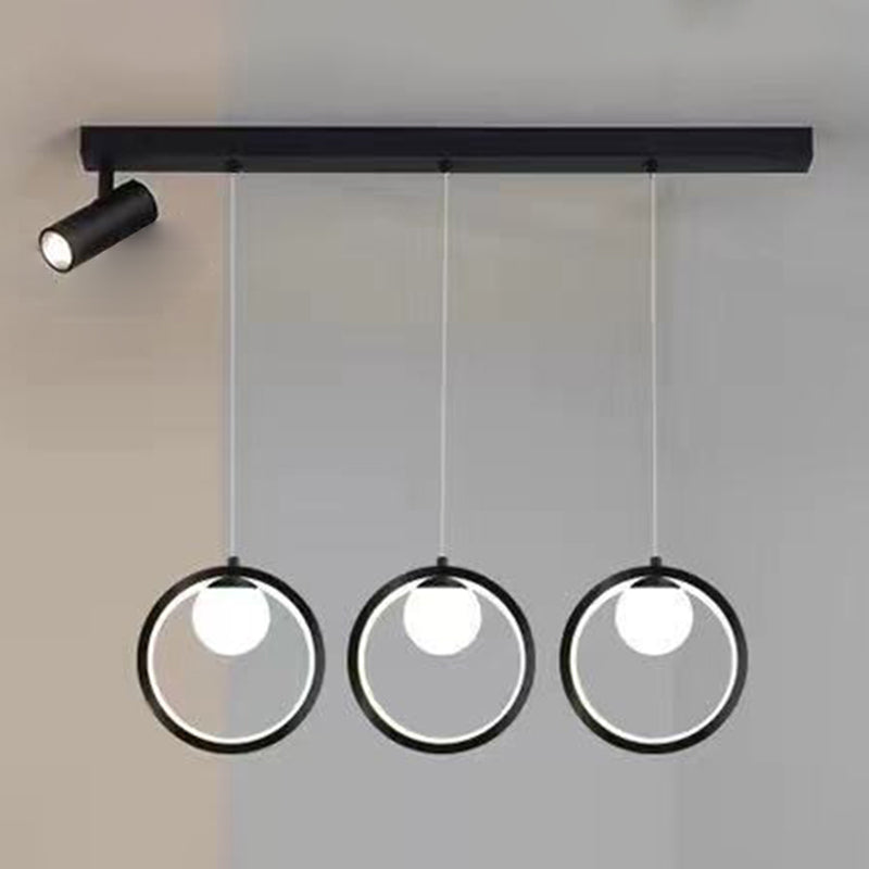 Linear Metal LED Island Light Fixture New Modern Spotlight Ceiling Pendant Light for Dining Room