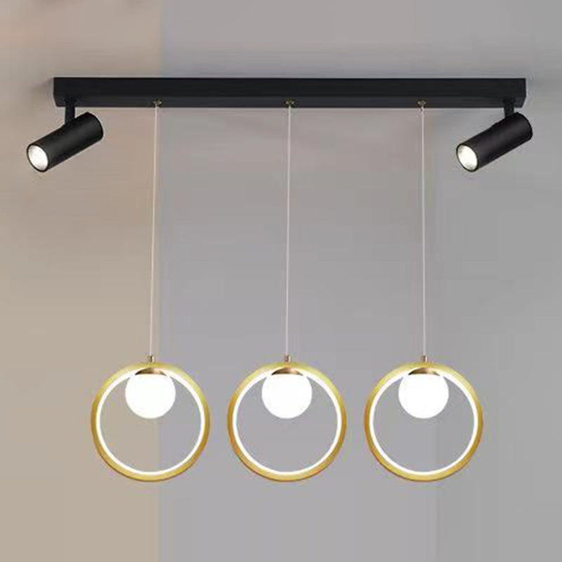 Linear Metal LED Island Light Fixture New Modern Spotlight Ceiling Pendant Light for Dining Room