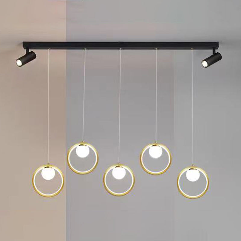 Linear Metal LED Island Light Fixture New Modern Spotlight Ceiling Pendant Light for Dining Room