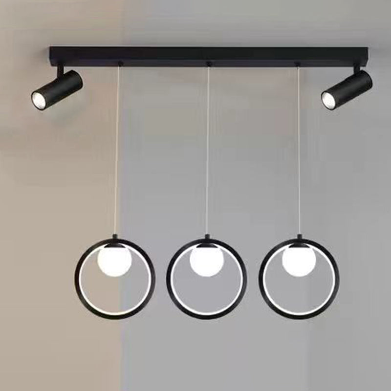 Linear Metal LED Island Light Fixture New Modern Spotlight Ceiling Pendant Light for Dining Room