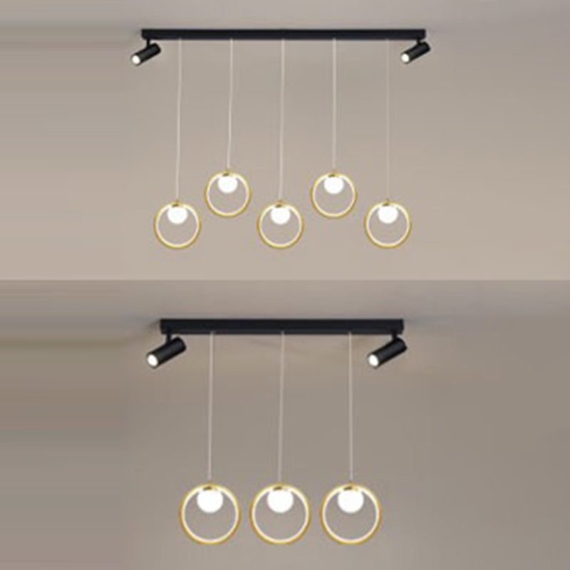 Linear Metal LED Island Light Fixture New Modern Spotlight Ceiling Pendant Light for Dining Room