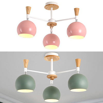 Chandelier suspendu moderne avec des bulbes de dôme 3 bulbes pendants suspendus pour salle à manger