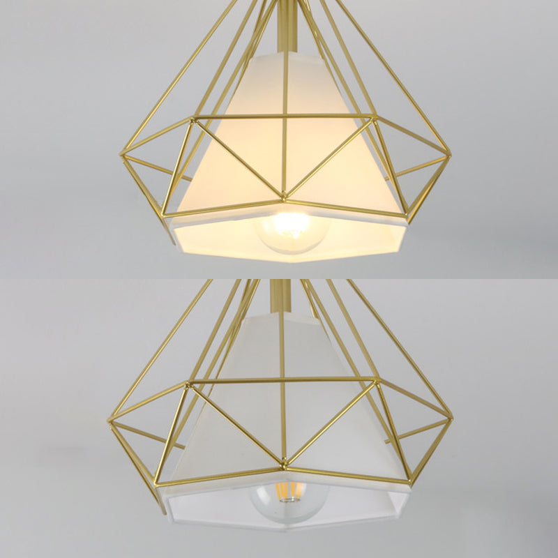 Lampada a monte semifulto diamante industriale a soffitto metallico per la camera da letto