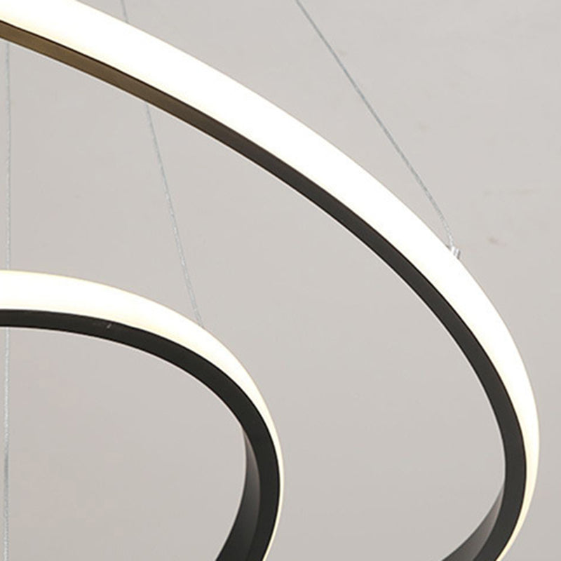 Orbicular Living Room Chandelier Lamp Metal LED Minimalist Suspension Pendant Light