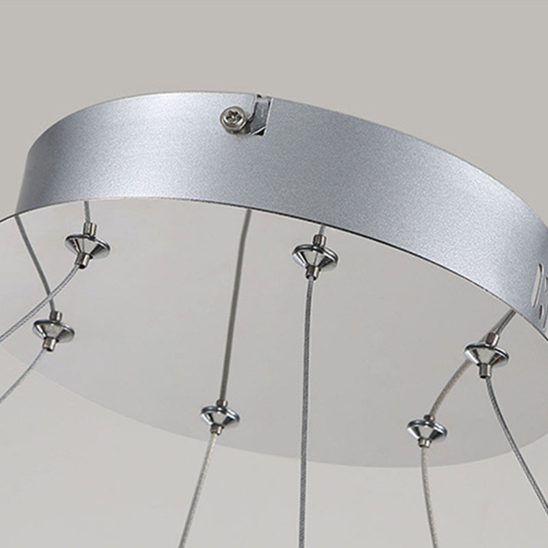 Twisted Metal Chandelier Pendant Light Simple Style LED Gold Suspension Pendant Light