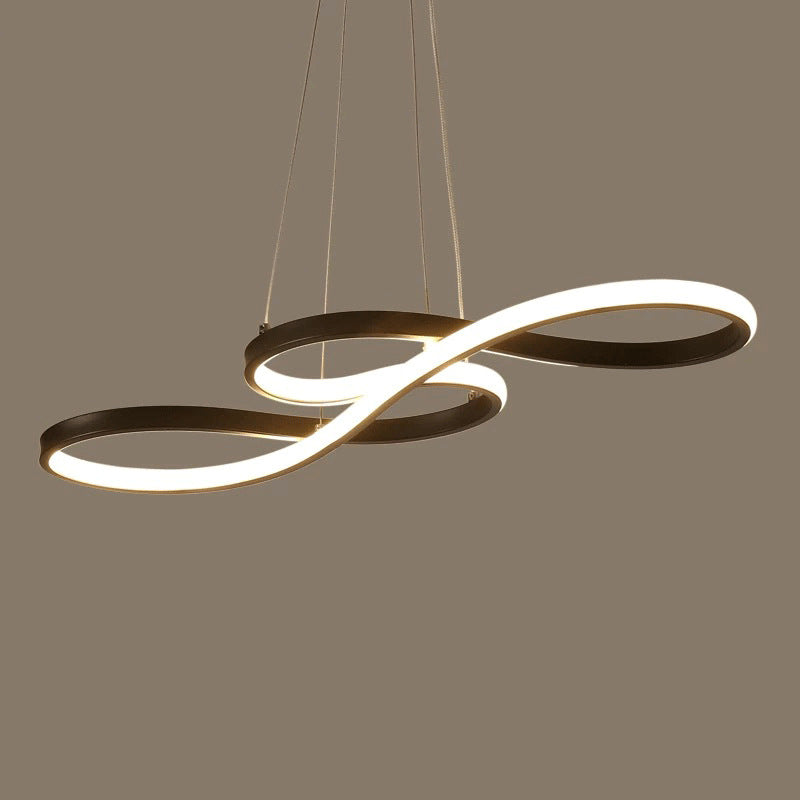 Moderne eenvoud LED hanglamp aluminium lineaire hangende lamp met acryl schaduw