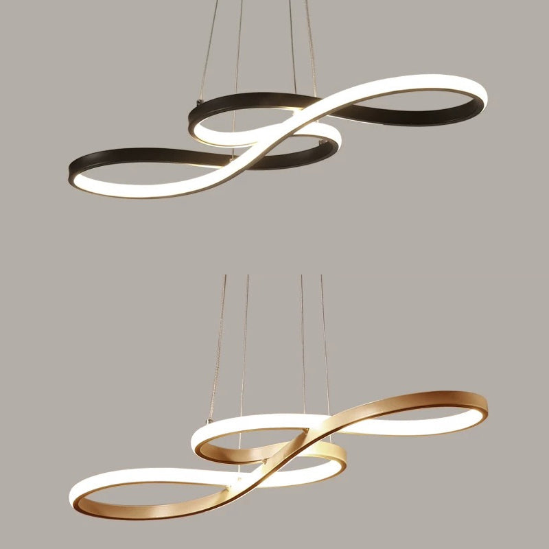 Moderne eenvoud LED hanglamp aluminium lineaire hangende lamp met acryl schaduw