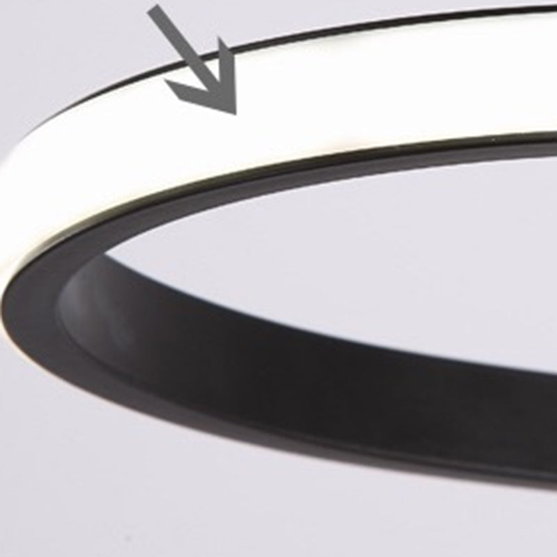 Moderne eenvoud LED hanglamp aluminium lineaire hangende lamp met acryl schaduw