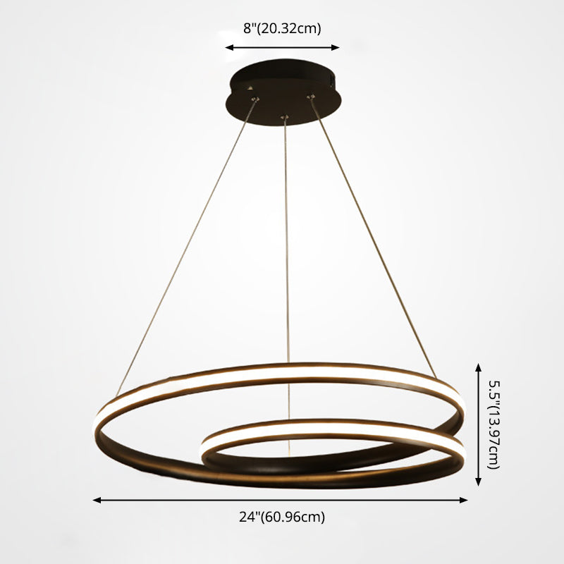 Aluminium lineaire LED -hanglamp in moderne creatieve stijl silicagelhangende lamp voor eetkamer