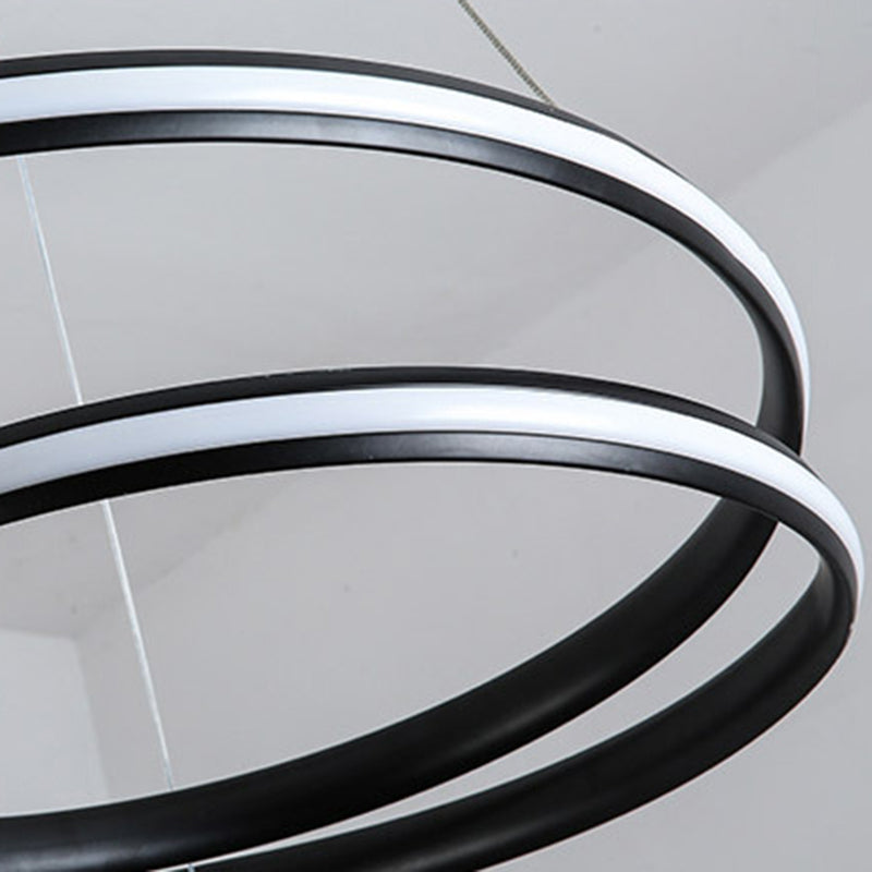 Aluminium lineaire LED -hanglamp in moderne creatieve stijl silicagelhangende lamp voor eetkamer