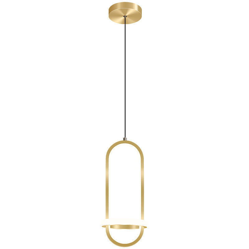 Metal Geometric Ceiling Suspension Lamp Simplicity Style LED Hanging Pendant Light
