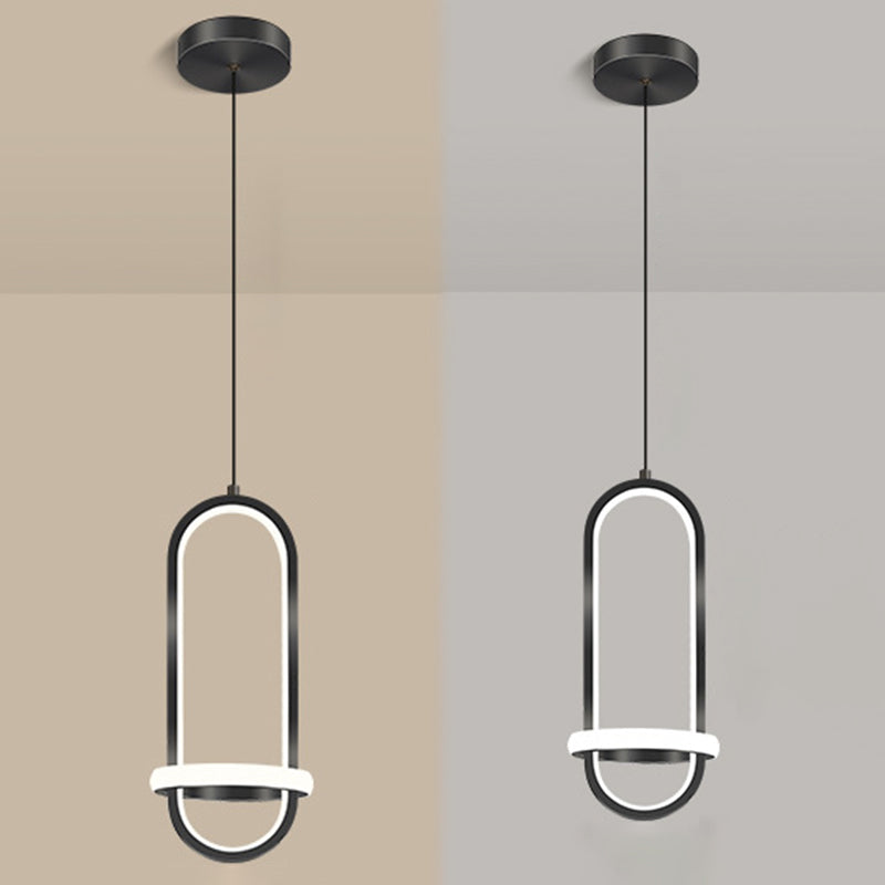 Metal Geometric Ceiling Suspension Lamp Simplicity Style LED Hanging Pendant Light