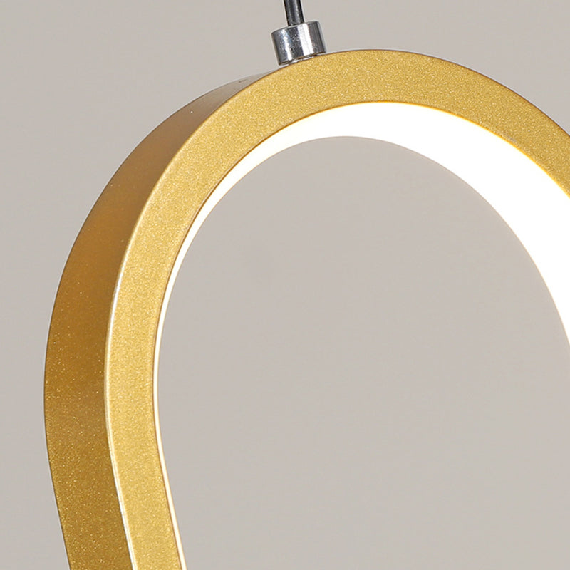 Metal Geometric Ceiling Suspension Lamp Simplicity Style LED Hanging Pendant Light