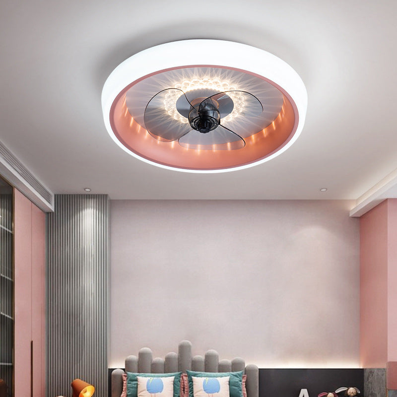 Éclairage de ventilateur rond à télécommande