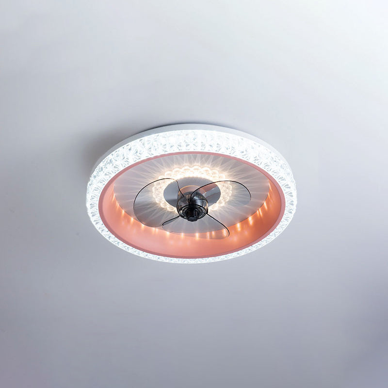 Éclairage de ventilateur rond à télécommande