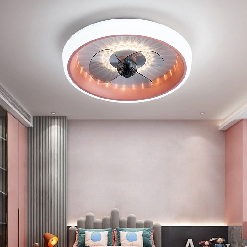 Éclairage de ventilateur rond à télécommande