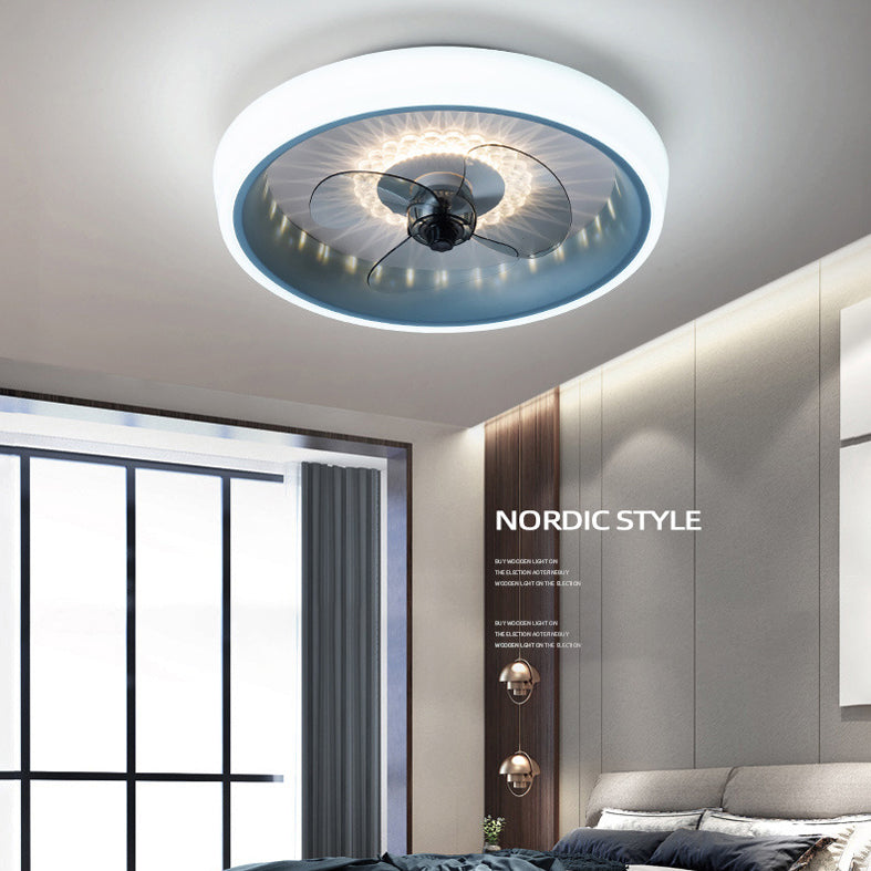 Éclairage de ventilateur rond à télécommande