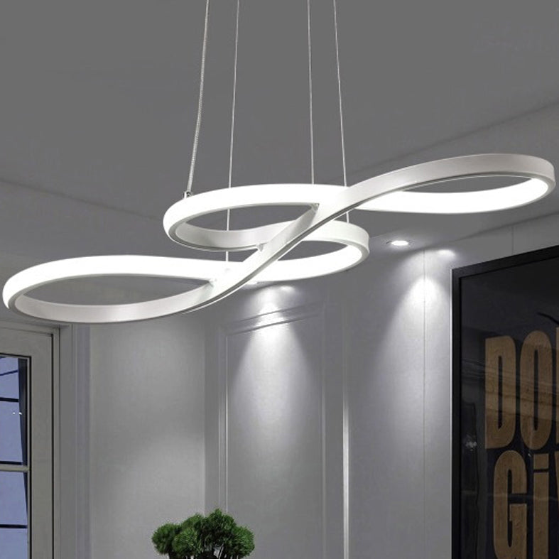 Moderne eenvoud LED hanglamp aluminium lineaire hangende lamp met acryl schaduw