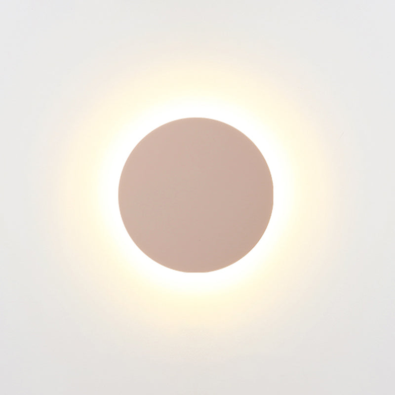 Metal Disc Wall Mount Lighting Modern Style LED Wall Sconce Lighting for Kids Bedroom