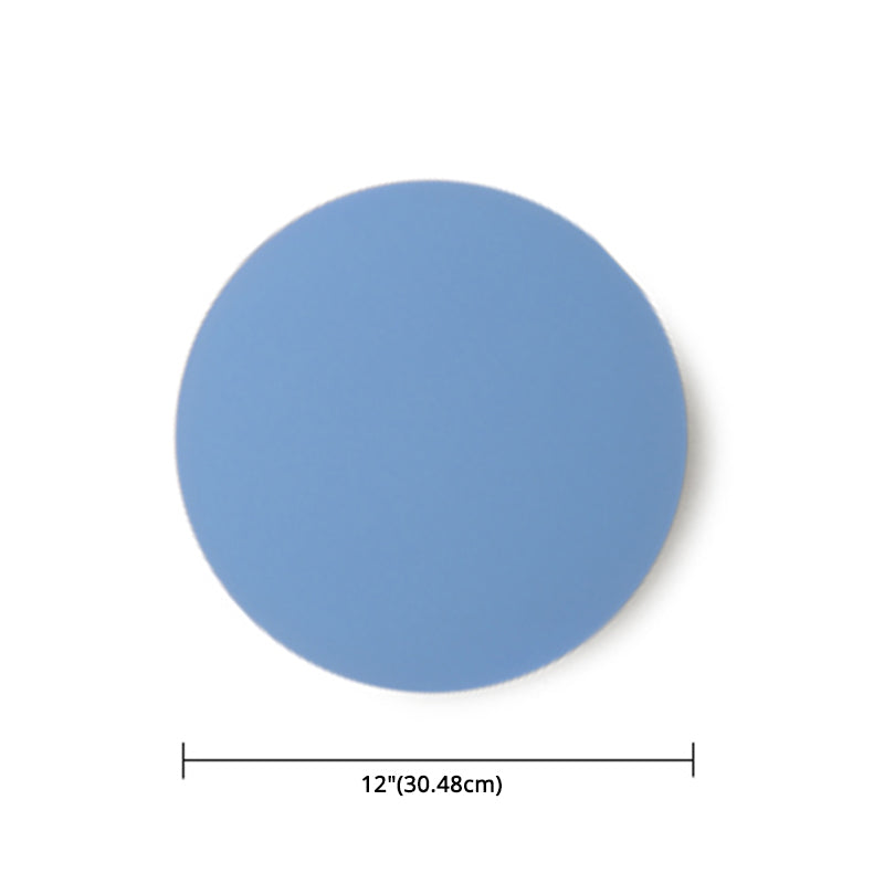 Metal Disc Wall Mount Lighting Modern Style LED Wall Sconce Lighting for Kids Bedroom