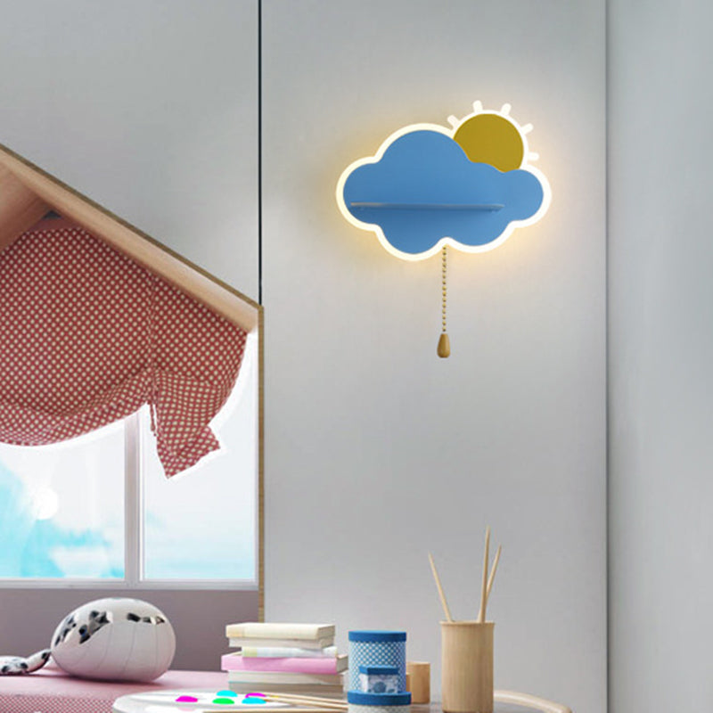 Metal Cloud Wall Sconce Lighting Minimalist Style LED Sconce Light Fixture for Bedroom