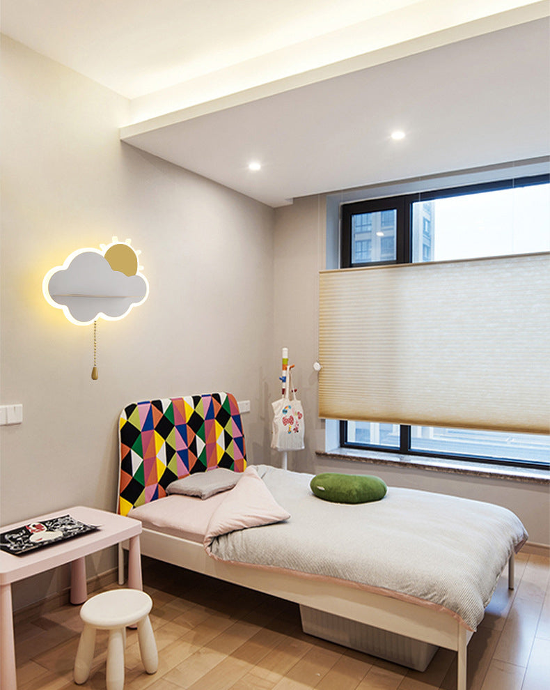 Metal Cloud Wall Sconce Lighting Minimalist Style LED Sconce Light Fixture for Bedroom