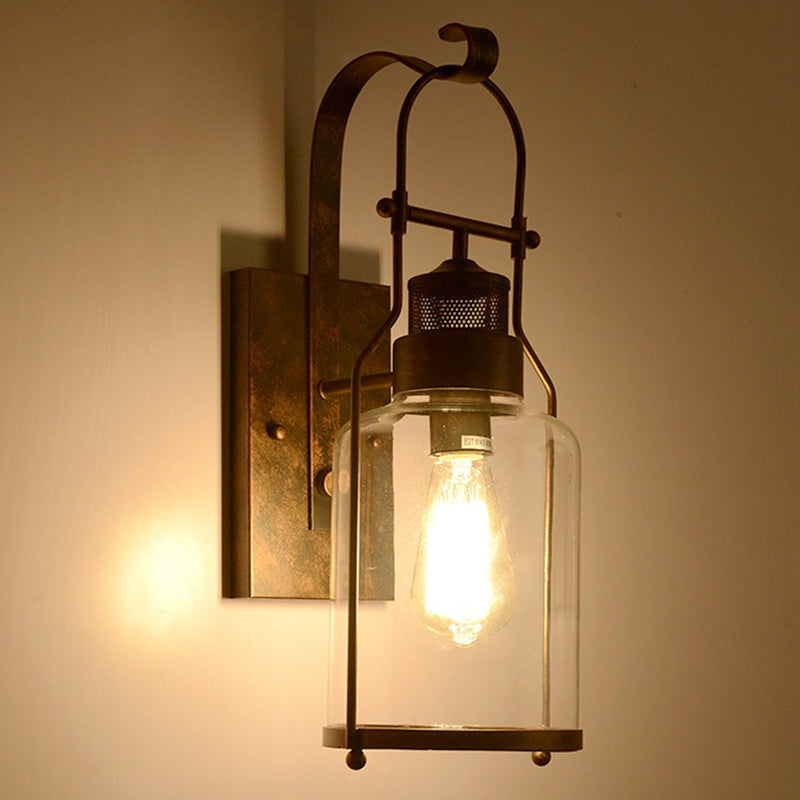 Industrielle Vintage Ein Wandleuchte Schmiedeeisenwandlicht für Innenräume
