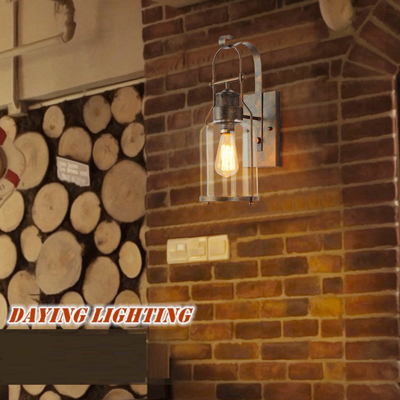 Industrielle Vintage Ein Wandleuchte Schmiedeeisenwandlicht für Innenräume