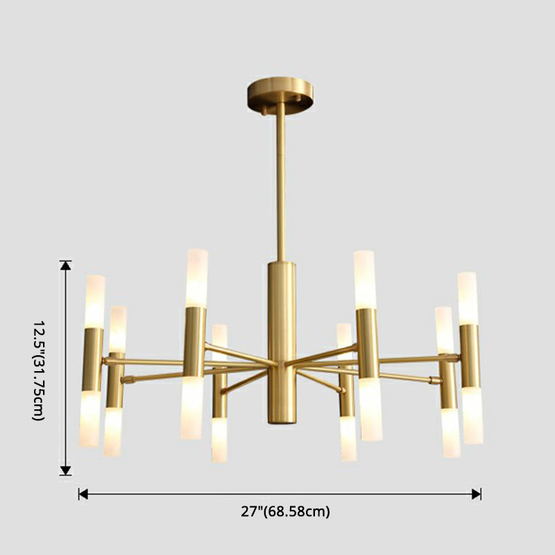 Starburst Metal Chandelier Lighting Fixture Modern Style Gold Hanging Light Fixture
