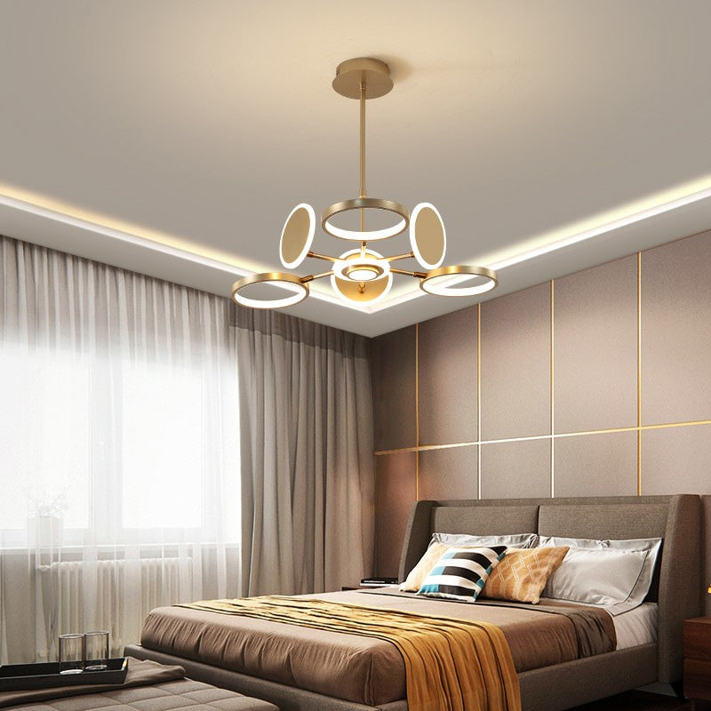 Circles Chandelier Pendant Light Nordic Metal LED Ceiling Pendant Light for Living Room