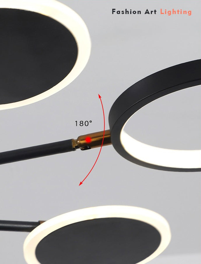 Circles Chandelier Pendant Light Nordic Metal LED Ceiling Pendant Light for Living Room