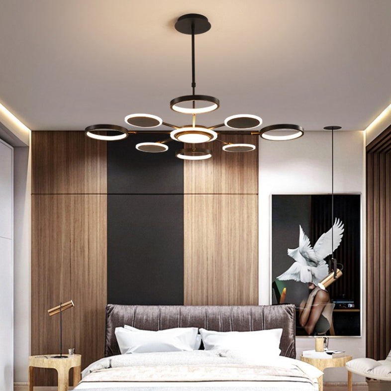 Circles Chandelier Pendant Light Nordic Metal LED Ceiling Pendant Light for Living Room