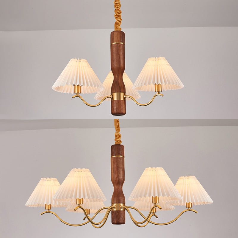 Luz de colgante de cobre de tela Sputnik Luz de techo contemporánea para estancia en el hogar