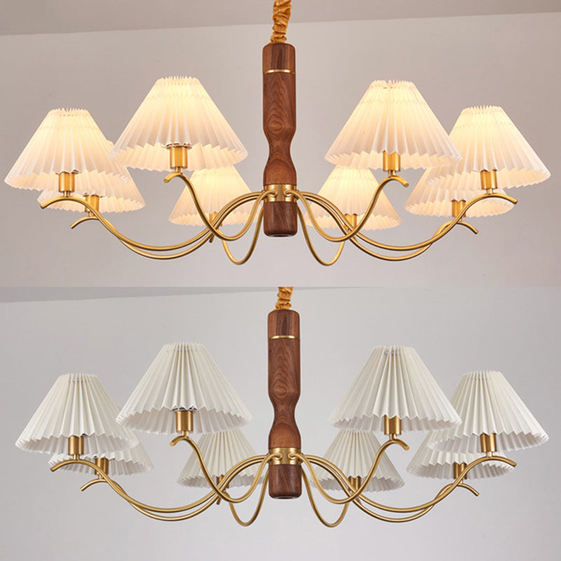 Luz de colgante de cobre de tela Sputnik Luz de techo contemporánea para estancia en el hogar