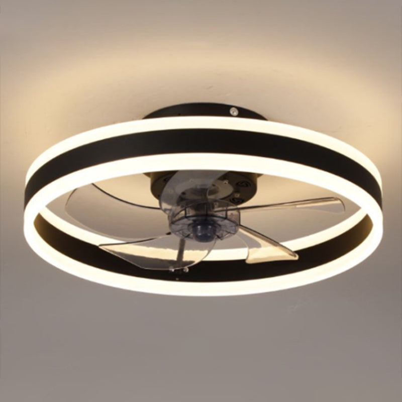 Acryl -Schleife -Form -Lüfterlampe Einfachheit LED Semi Flush Mount Deckenleuchte für Schlafzimmer