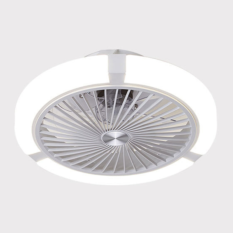 Runde Schlafzimmer halb Flush Mount Acrylminimalistische LED -Deckenlüftungslampe mit Fernbedienung