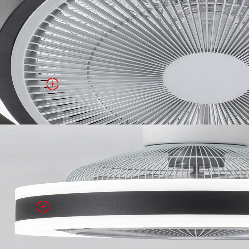 Runde Schlafzimmer halb Flush Mount Acrylminimalistische LED -Deckenlüftungslampe mit Fernbedienung